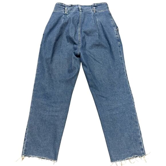 Abercrombie & Fitch Ultra High Rise Paperbag Waist Jeans Women's 30 Blue Cropped - Picture 7 of 7